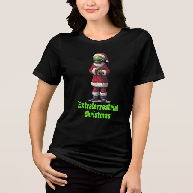 Extraterrestrial Christmas Tri-Blend Shirt (Front)
