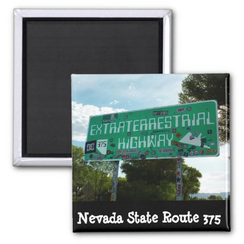 Extraterrestrial HIghway Sign Photo Magnet