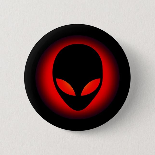 Extraterrestrial Space Alien Head Button (Front)