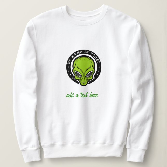 Extraterrestrial UFO Alien Sweatshirt (Design Front)