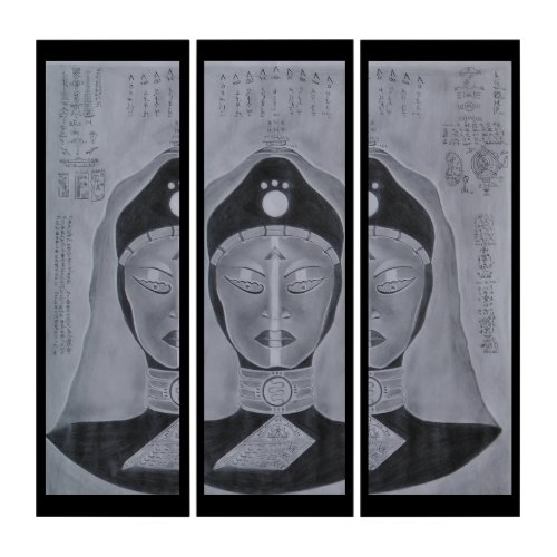 Extraterrestrial Visitor Triptych Wall Art