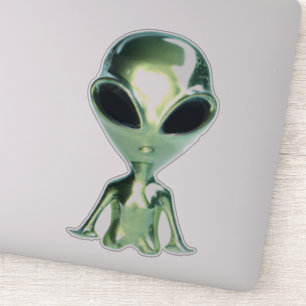 Extraterrestrials Alien Metallic Sticker