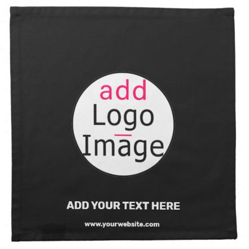 Extravagant Add Your Logo Promo Customizable Black Cloth Napkin