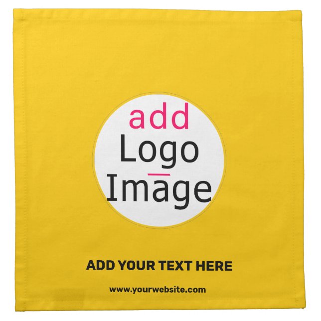 Extravagant Add Your Logo Promo Customizable Sunny Cloth Napkin (Front)