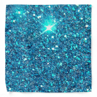 Extravagant Blue Glitter Shine Bandana