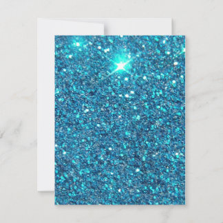 Extravagant Blue Glitter Shine Invitation