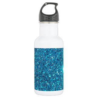 Extravagant Blue Glitter Shine Water Bottle
