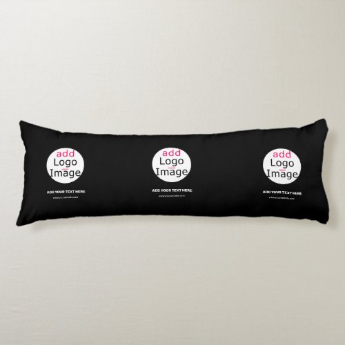 Extravagant Business Chic Customizable Logo Black  Body Pillow