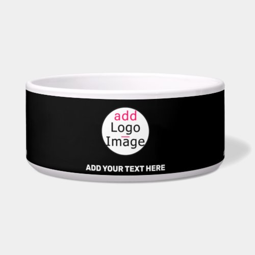 Extravagant Business Chic Customizable Logo Black Bowl