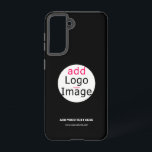 Extravagant Business Chic Customizable Logo Black  Samsung Galaxy S21 Case<br><div class="desc">Trendy professional modern customizable design to improve brand awareness,  build a recognizable brand and create something unique.  Customizable business design on black background. You can develop your own design and add your text (personal or business),  logo,  image,  colors ... </div>
