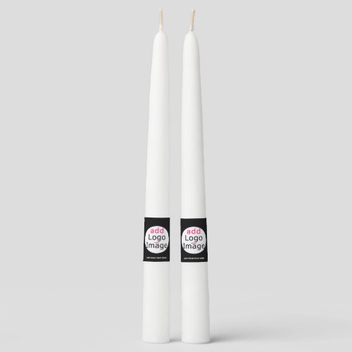 Extravagant Business Chic Customizable Logo Black Taper Candle