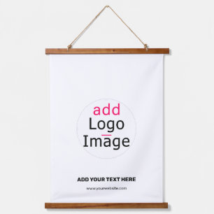 Extravagant Business Chic Customizable Logo  Hanging Tapestry