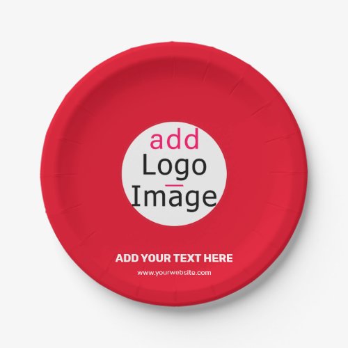 Extravagant Business Custom Brand Red Paper Plates