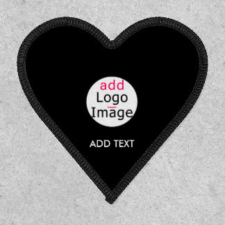 Extravagant Custom Business Brand Big Black Heart Patch