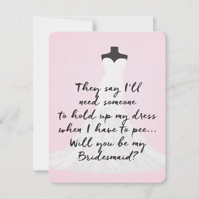 Extravagant Dress | Bridesmaid Invitation (Front)