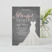 Extravagant Dress Chalkboard | Bridal Shower Invitation (Standing Front)