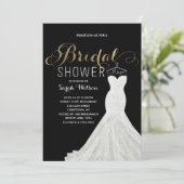 Extravagant Dress Gold Custom Color| Bridal Shower Invitation (Standing Front)