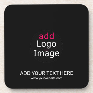 Extravagant Professional Business Custom Black Beverage Coaster