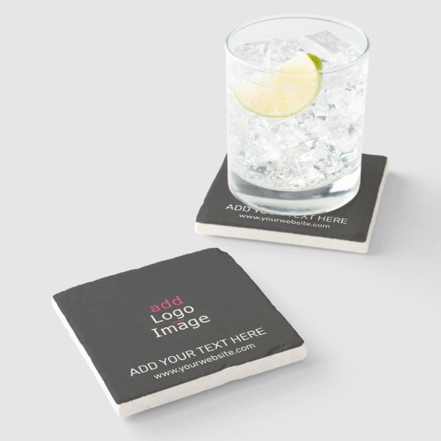Extravagant Professional Business Custom Black Stone Coaster (Side)