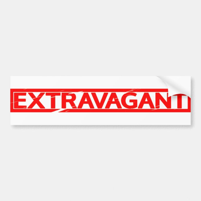 Extravagant Stamp Bumper Sticker (Front)