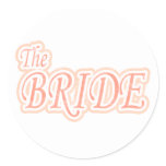 Extravaganza Bride Classic Round Sticker