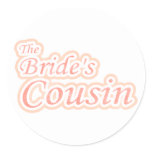 Extravaganza Bride's Cousin Melon Classic Round Sticker