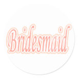 Extravaganza Bridesmaid Classic Round Sticker