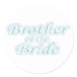 Extravaganza Brother of Bride Classic Round Sticker