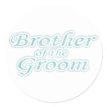 Extravaganza Brother of Groom Classic Round Sticker