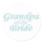 Extravaganza Grandpa of Bride Classic Round Sticker