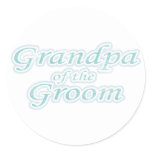 Extravaganza Grandpa of Groom Classic Round Sticker