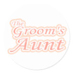 Extravaganza Groom's Aunt Classic Round Sticker