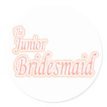 Extravaganza Junior Bridesmaid Classic Round Sticker