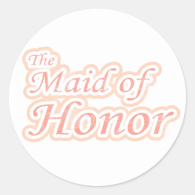 Extravaganza Maid of Honor Classic Round Sticker (Front)