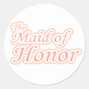 Extravaganza Maid of Honor Classic Round Sticker
