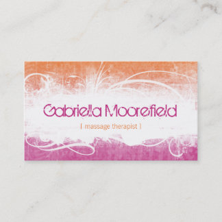 Extreame Grunge Massage Therapy Business Cards