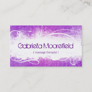Extreame Grunge Massage Therapy Business Cards