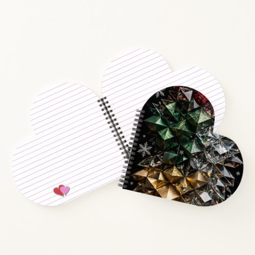 Extreme 3D Mosaic Christmas Tree Abstract Notebook