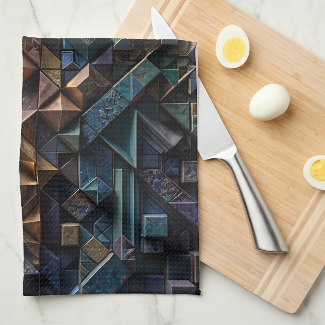 Extreme 3D Vertical Mosaic Kitchen Towel (Quarter Fold)