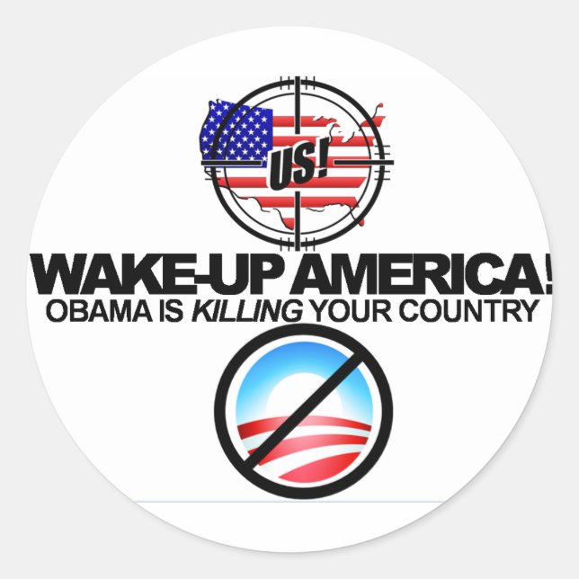 Extreme Anti Obama Jokes Sticker 01 (Front)