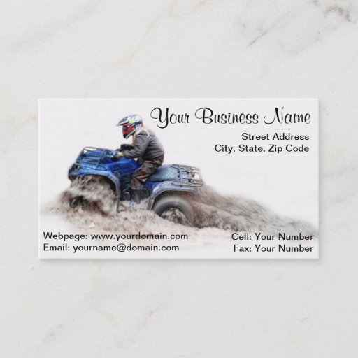 Customizable Extreme ATV Business Card