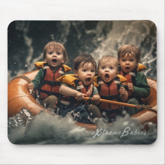 Extreme Babies - White Water Rafting Mouse Pad