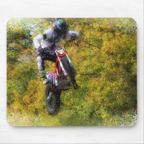 Extreme Biker _ Dirt Bike Rider Mouse Pad