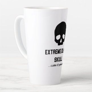 Extreme Black skull Latte Mug