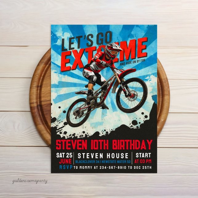 Extreme BMX Bike Birthday - Dirt Bike Invitation (Extreme BMX Bike Birthday - Dirt Bike Invitation
)