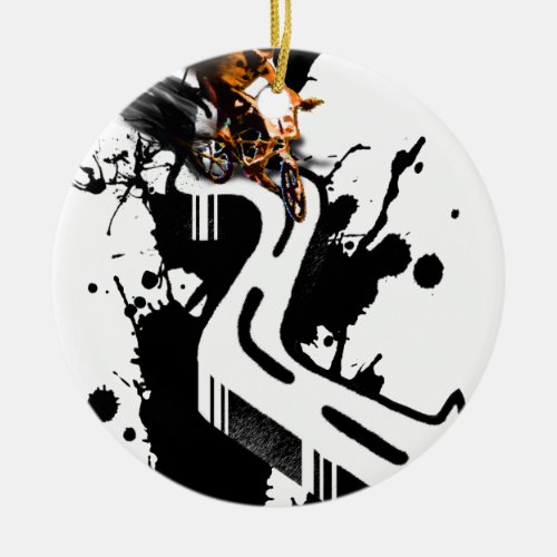 Extreme BMX Rider Ceramic Ornament