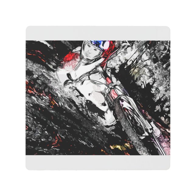 Extreme BMX Rider - Mountain Bike Racer   Metal Print (Front)