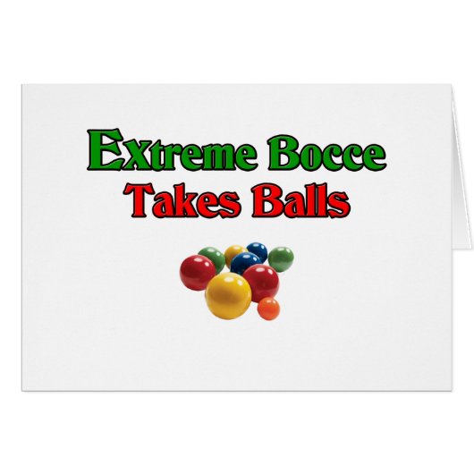 Extreme Bocce Takes Balls Cards (Front Horizontal)