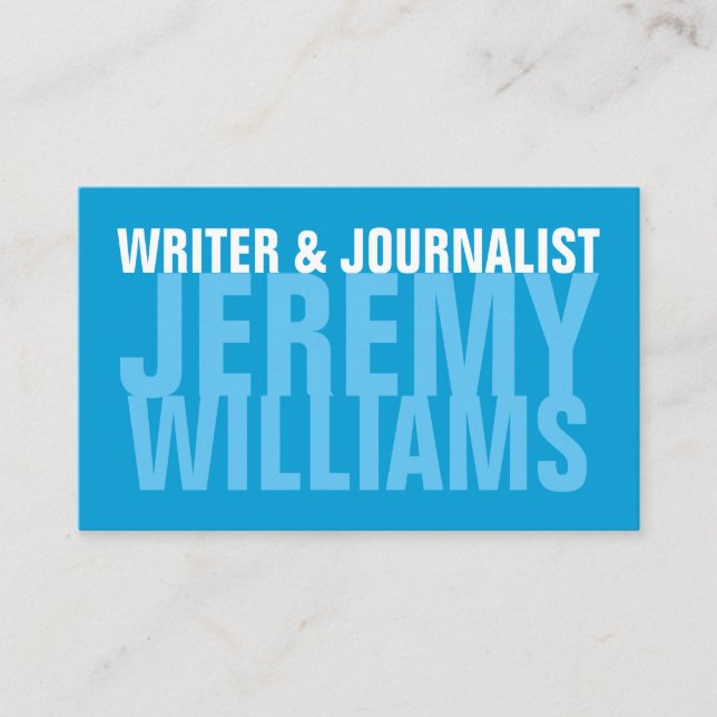 Extreme bold monotone style business card (Front)