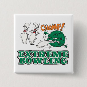 extreme bowling savage ball pinback button